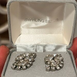 Sparkling Sterling Silver Crystal Earrings